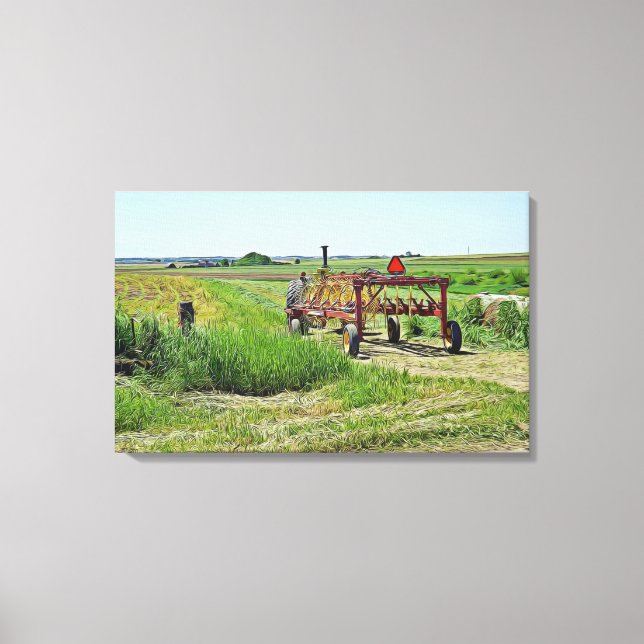 Beautiful Farming Landscape and Tractor Wall Art (Front)