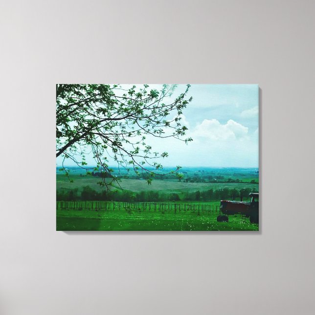 Beautiful Farming Landscape Photography Canvas Print (Front)
