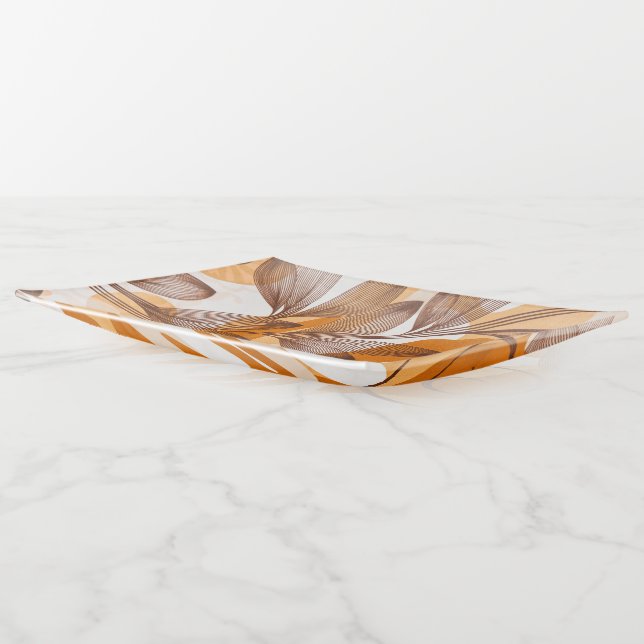 Beautiful Fashion Abstract Trinket Tray (Angled)