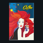 "Beautiful Fashion Woman and Coffee Cup" POP-ART Acrylic Print<br><div class="desc">"Beautiful Fashion Woman and Coffee Cup" POP-ART Painting poster,  Retro,  Design,  Red,  Blue,  Yellow,  bright dynamic color,  Memphis Style,  Trendy Decoration,  Abstract Red-haired girl,  ginger,  Art,  Modern concept,  Women's Day,  Valentine's Day,  Mother's Day,  Birthday,  Holiday gift,  Anniversary,  Home Decoration,  Home Decor Wallpaper,  breakfast,  luncheon,  brunch,  bite,  menu,  cooking,  cappuccino</div>