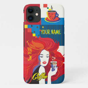 Beautiful Fashion Woman and Coffee POP-ART Trendy iPhone 11 Case