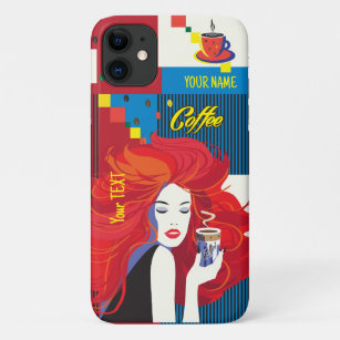 Beautiful Fashion Woman and Coffee POP-ART Trendy iPhone 11 Case