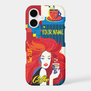 Beautiful Fashion Woman and Coffee POP-ART Trendy iPhone 17 Case