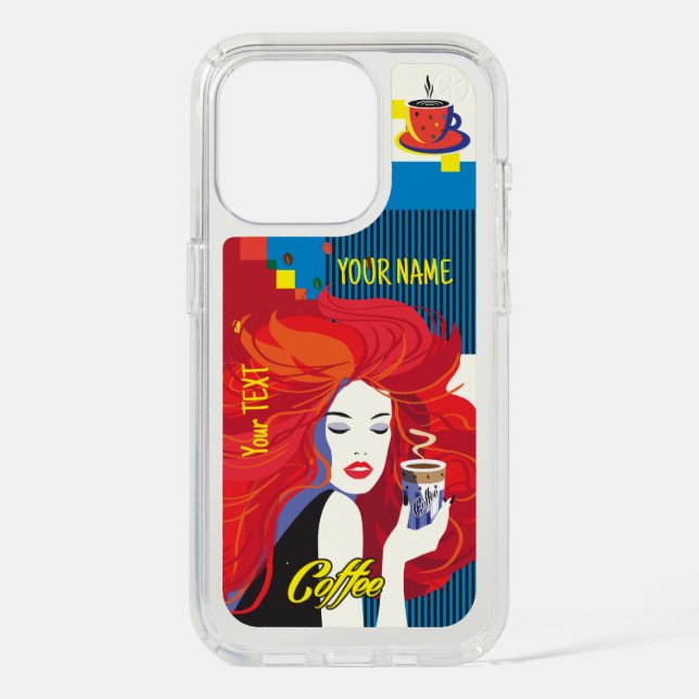 Beautiful Fashion Woman and Coffee POP-ART Trendy Speck iPhone Case (Front)