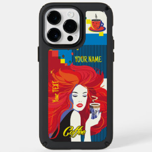 Beautiful Fashion Woman and Coffee POP-ART Trendy Speck iPhone 14 Pro Max Case