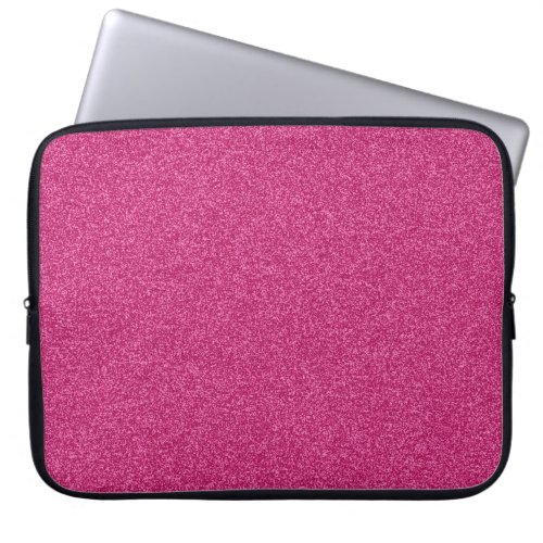 Beautiful fashionable girly hot pink glitter laptop sleeve