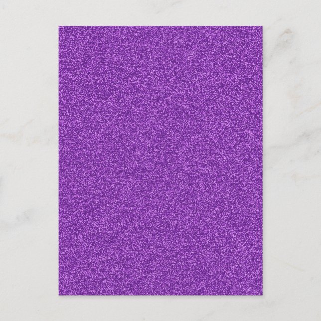 Beautiful fashionable girly purple glitter effect postcard (Front)