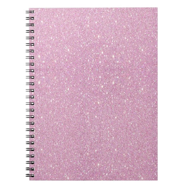 Beautiful fashionable soft purple glitter shinning notebook (Front)