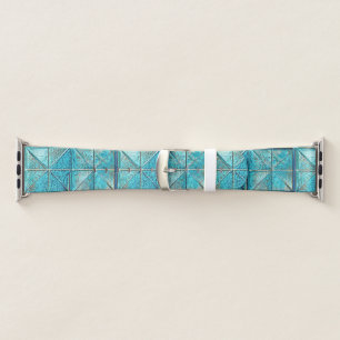 Beautiful faux-metallic teal aesthetic artsy apple watch band