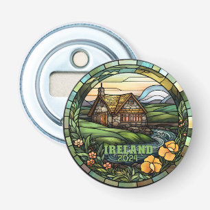 Beautiful Faux Stained Glass Ireland Souvenir Bottle Opener