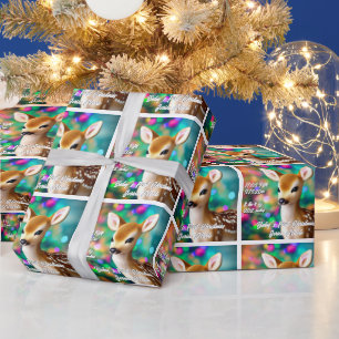Beautiful Fawn First Christmas Wrapping Paper