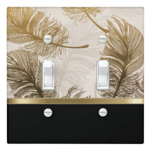 Beautiful Feather Abstract Design Light Switch Cover