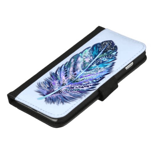 Beautiful Feather _ Choose your colors iPhone 87 Plus Wallet Case