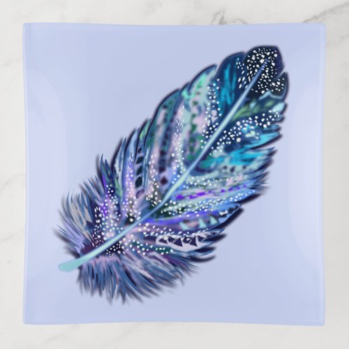 Beautiful Feather _ Choose your colors Trinket Tray