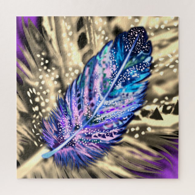 Beautiful Feather Jigsaw Puzzle Exotic (Vertical)