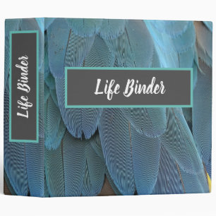 Beautiful Feather Life Binder Customizable