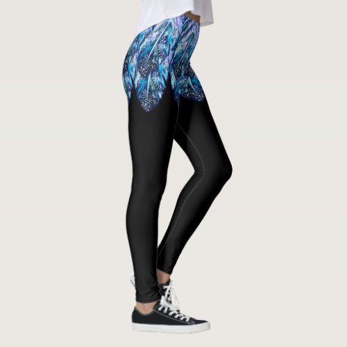 Beautiful Feathers Leggi Exotic Mini Skirt _ Black Leggings