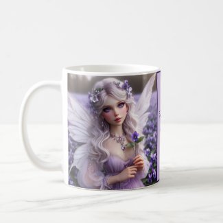 Beautiful February Fairy in Violets