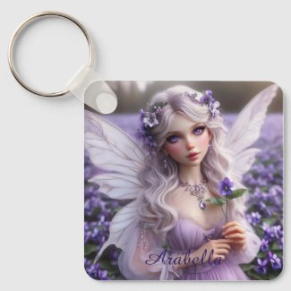 Beautiful February Fairy in Violets