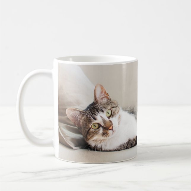Beautiful Feline Friend Cat Lovers' Photo Mug (Left)
