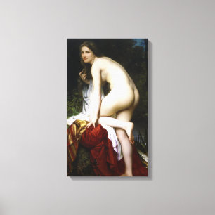 Beautiful Female Bather (by Bouguereau) Canvas Print