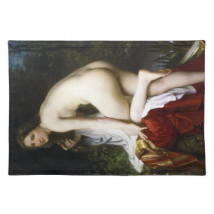 Beautiful Female Bather (by Bouguereau) Cloth Placemat
