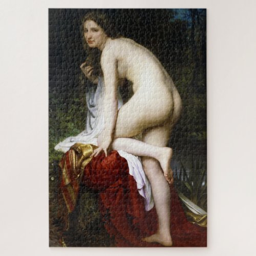 Beautiful Female Bather by Bouguereau Jigsaw Puzzle