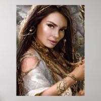 Beautiful Female Cleric Colorful Poster Gift
