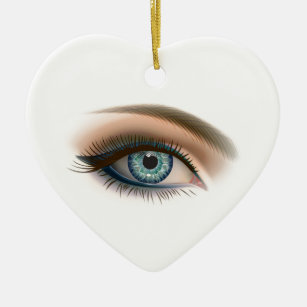 Beautiful female eye. ceramic ornament