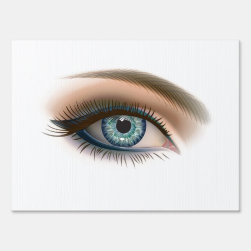 Beautiful female eye sign