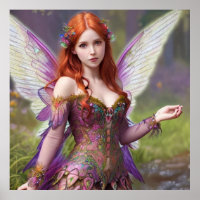 Beautiful Female Fairy Colorful Poster Gift