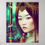 Beautiful Female Mage Colorful Poster Gift