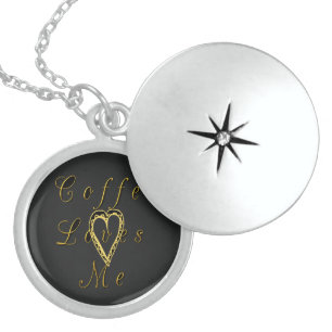 Beautiful Feminine inspirational Coffee Lovers Art Sterling Silver Necklace