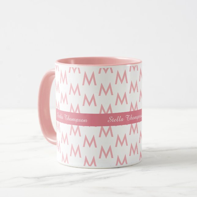 beautiful & feminine pink mug (Front Left)