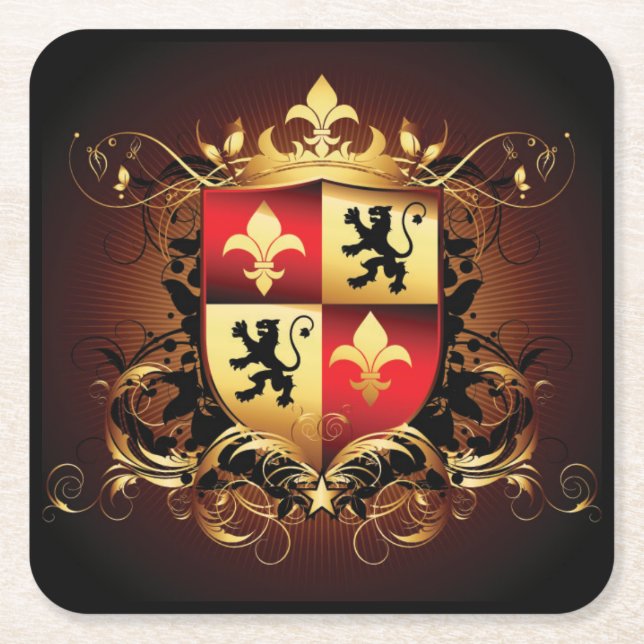 Beautiful Ferrari Logo Coaster Set (Front)