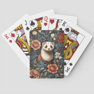 Beautiful Ferret William Morris Inspired Poker Cards