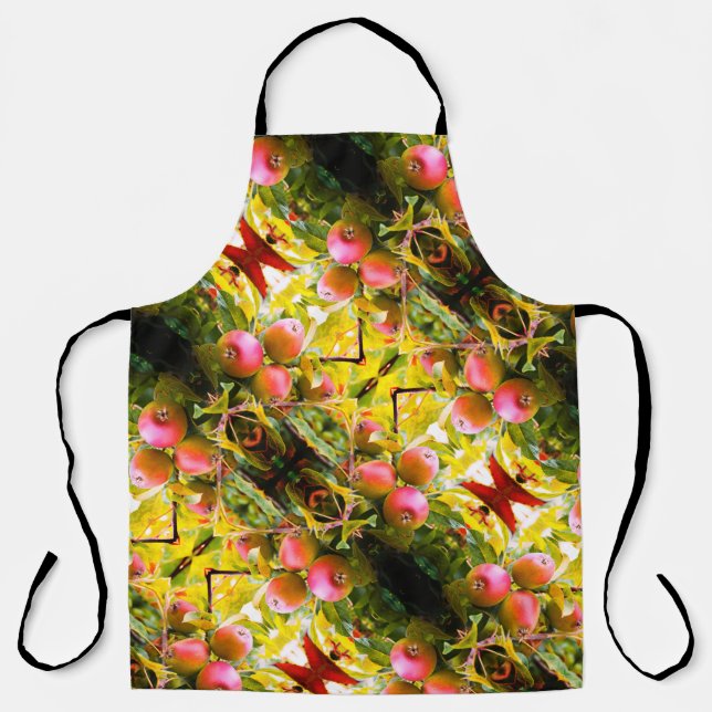 Beautiful festive apples in art apron (Front)