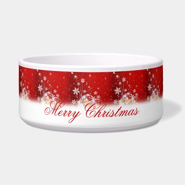 Beautiful festive “Merry Christmas” illustration Bowl (Front)