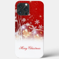 Beautiful festive “Merry Christmas” illustration iPhone 13 Pro Max Case