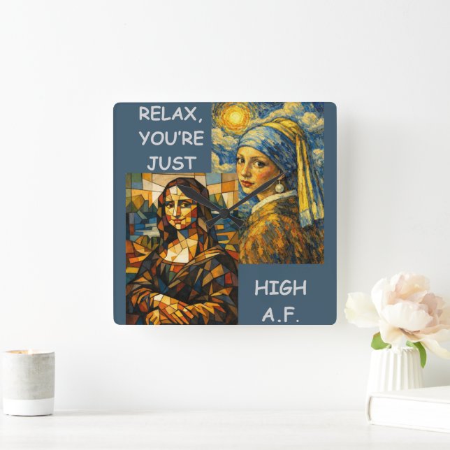 Beautiful Fever Dream Square Wall Clock (Home)