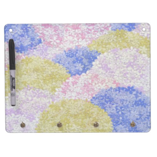 Beautiful Fields Of Hydrangeas Dry Erase Board With Keychain Holder