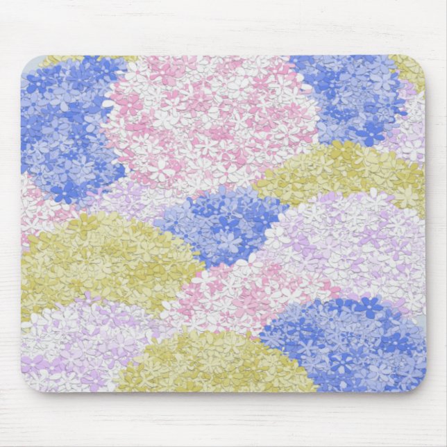 Beautiful Fields Of Hydrangeas Mouse Pad (Front)