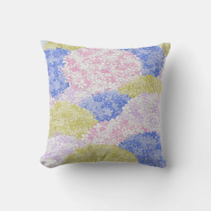 Beautiful Fields Of Hydrangeas Throw Pillow