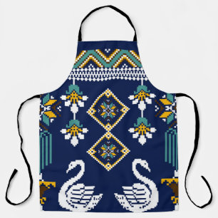 Beautiful figure tribal Ukrainian geometric ethnic Apron