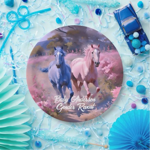 Beautiful Filly or Colt Gender Reveal Paper Plates