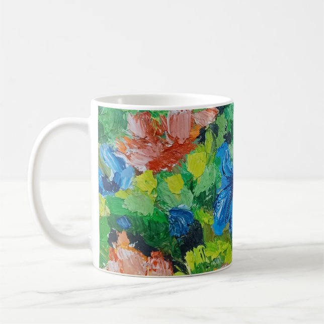Beautiful Fine Art Flowers Coffee Mug (Left)