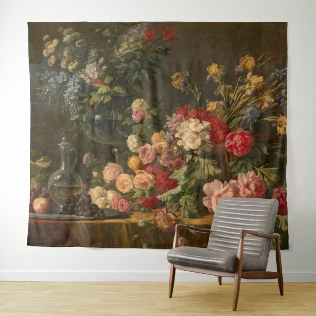 Beautiful Fine Art Museum Still Life Flowers Wall Tapestry