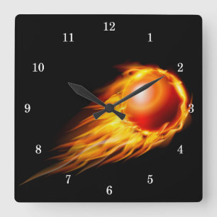 Beautiful Fire Ball Wall Clock