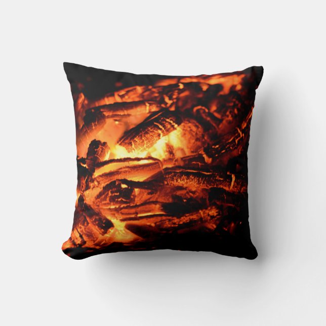 Beautiful Fire Throw Pillow (Front)