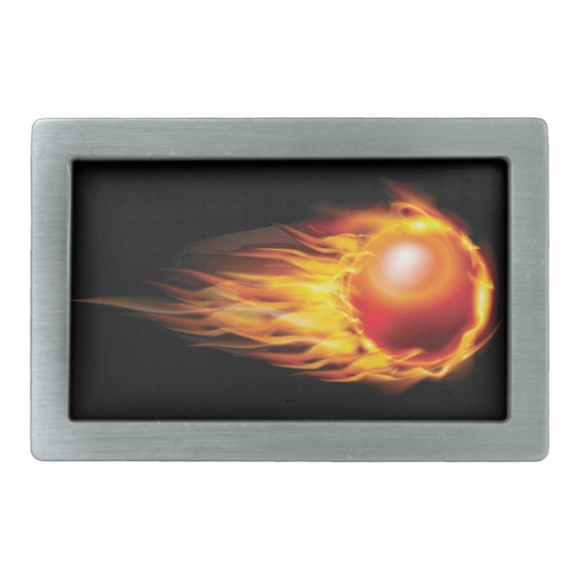 Beautiful Fireball Belt Buckle (Front)